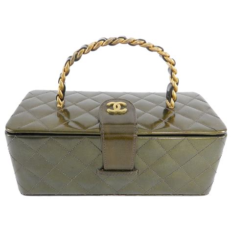 chanel vanity bag green|Chanel vanity bag vintage.